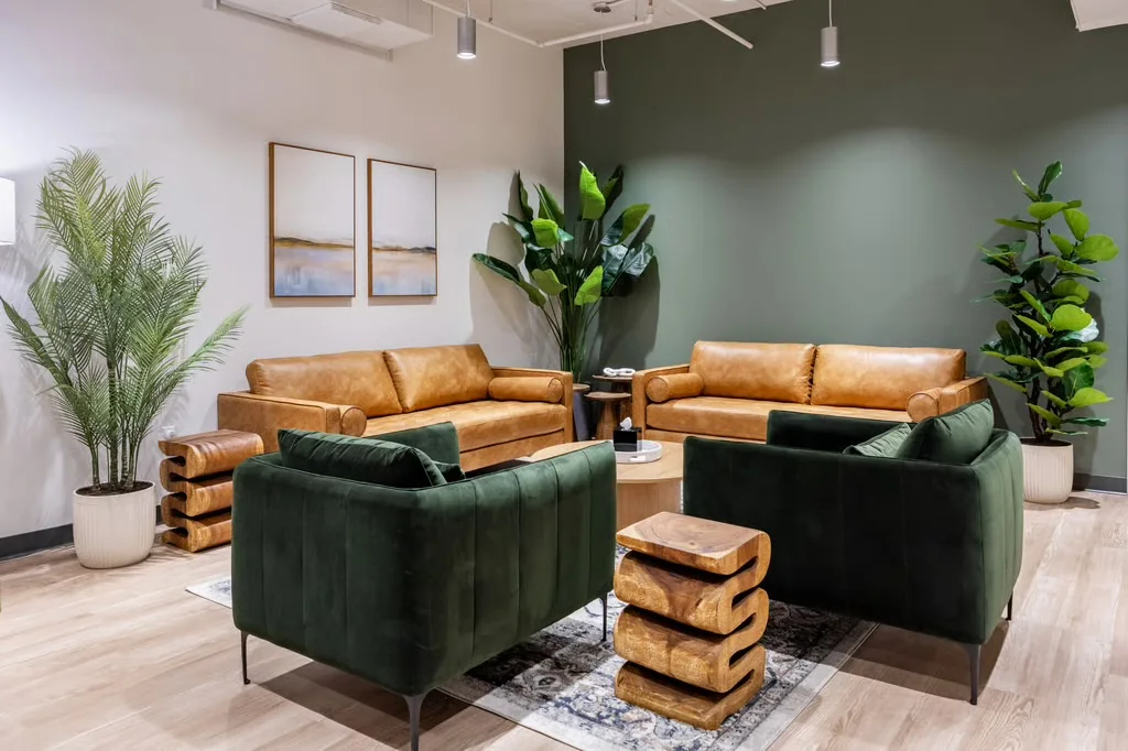 Comfortable group seating area